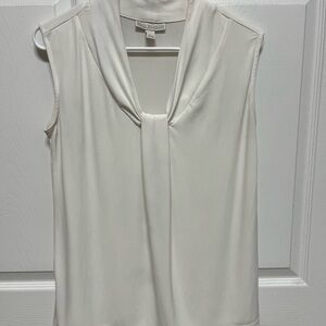 Dana Buchman Cream Sleeveless Blouse